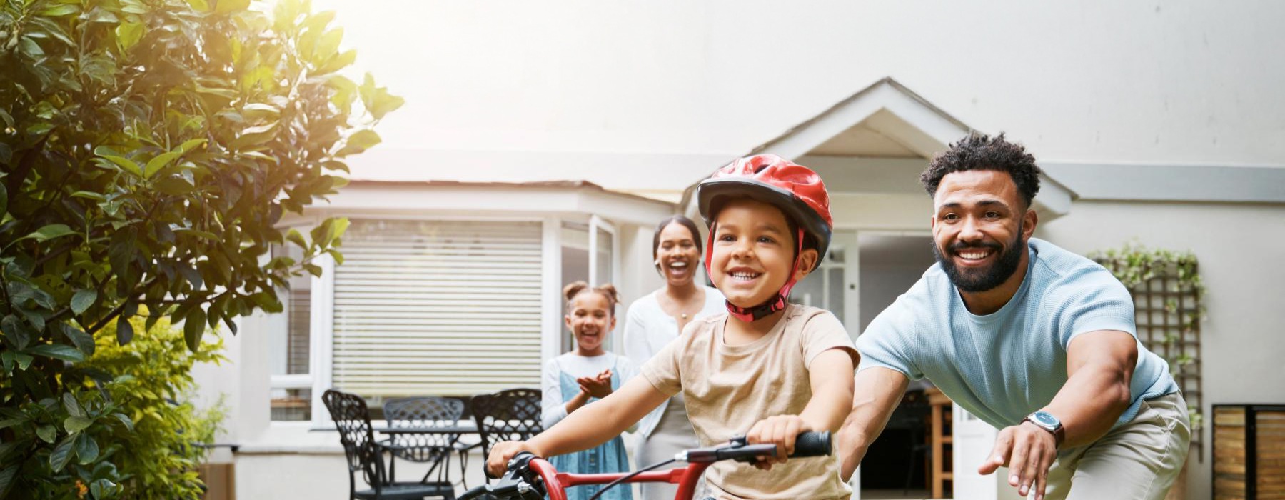 A boy on a bike